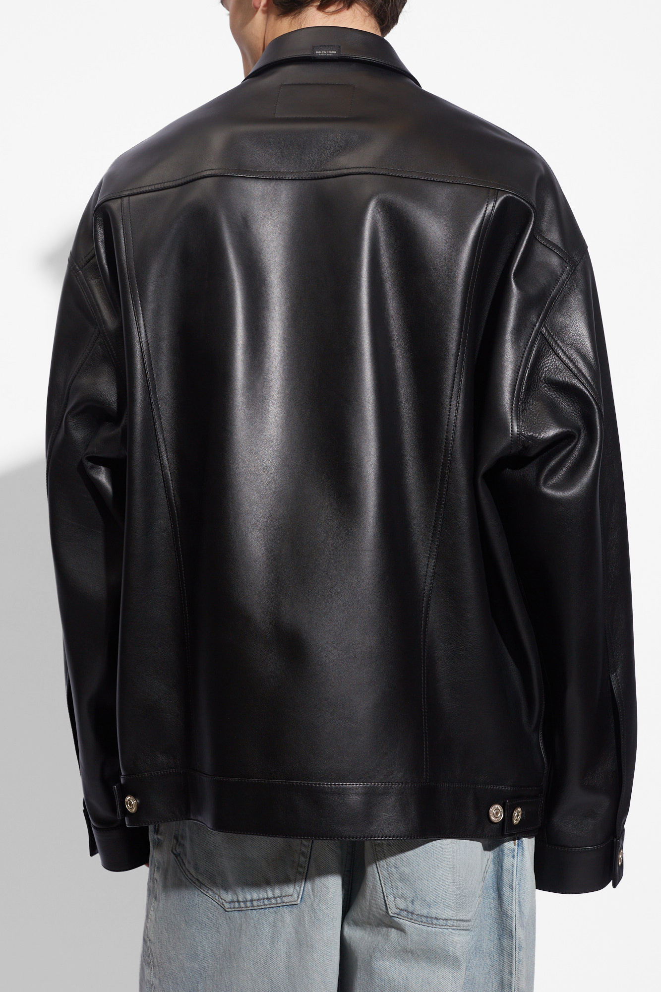 Black Leather jacket Balenciaga Vitkac GB